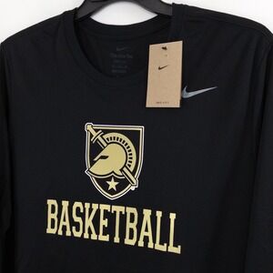 Nike Army Black Knights Basketball Shirt Men's XL Black Dri Fit Long Sleeve NWT